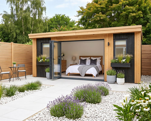 Oak clad garden room