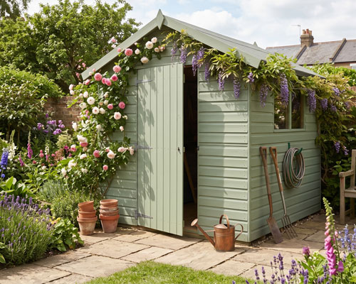 Timber garden shed